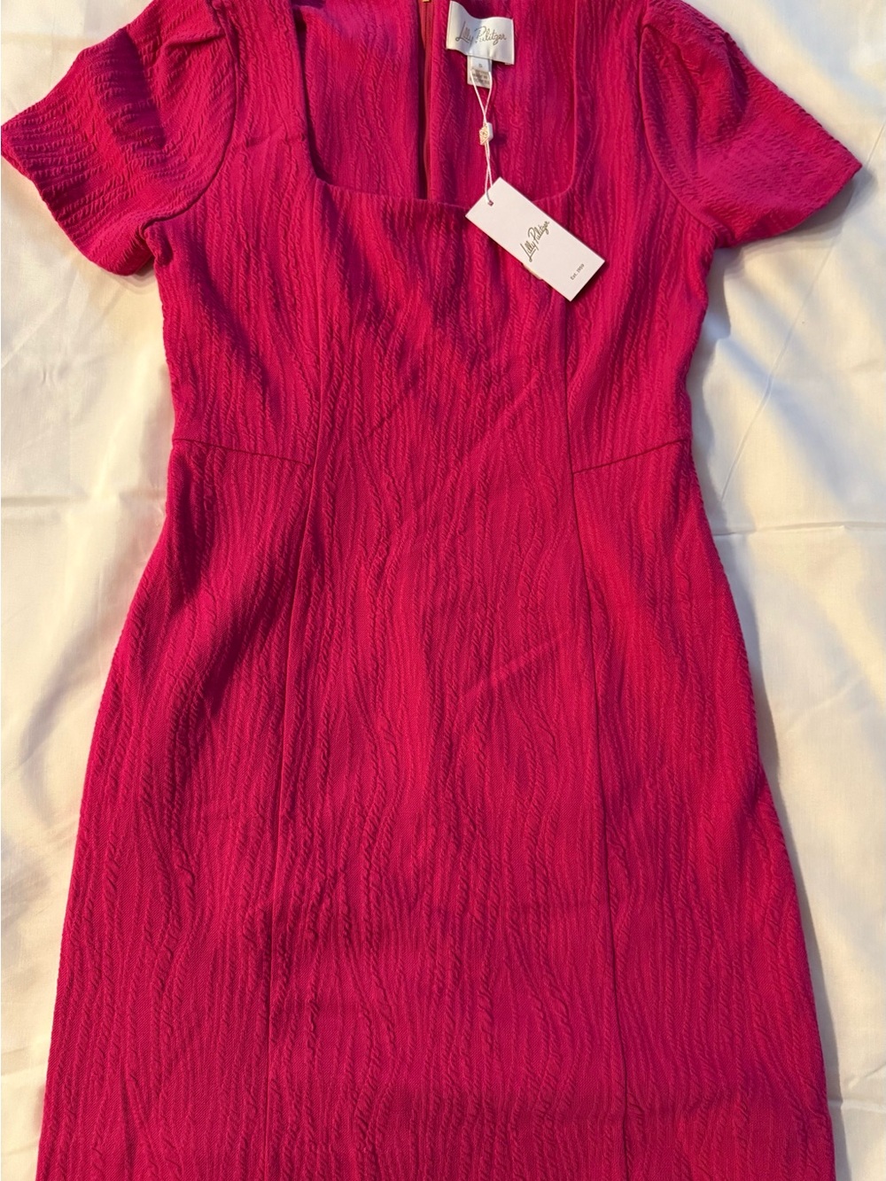 Lilly Pulitzer Fuchsia Textured Sheath Dress